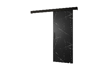 Uși culisante 90 cm Sharlene I (marmură negru + negru mat + negru)