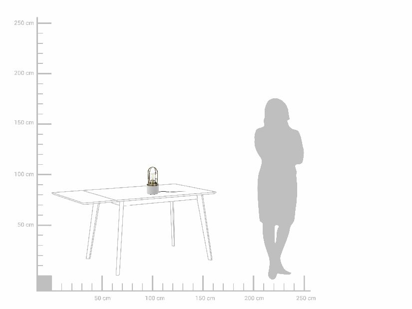 Lampă de masă ANNIA (sticlă) (alamă)