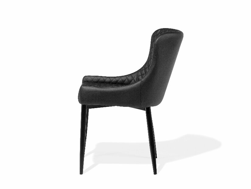 Set 2 buc. scaune pentru sufragerie Soho (negru)