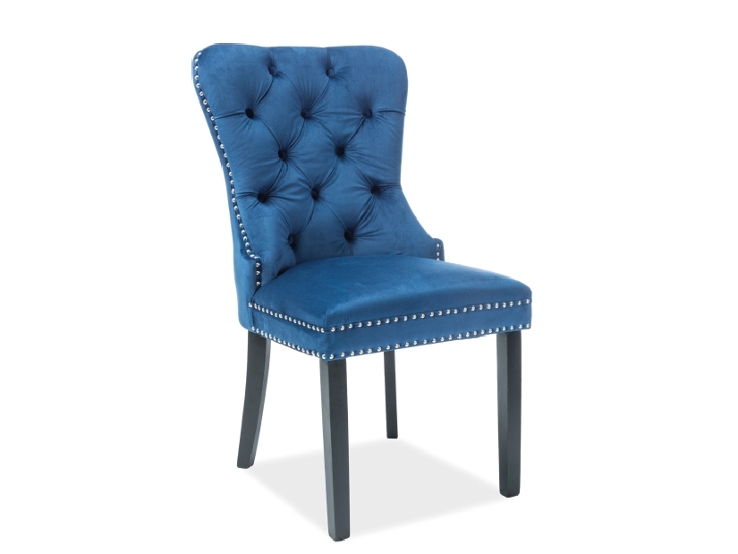Scaun de sufragerie Aurore Velvet (albastru)