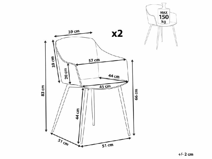 Set 2 buc scaun tip bar Ford (alb)