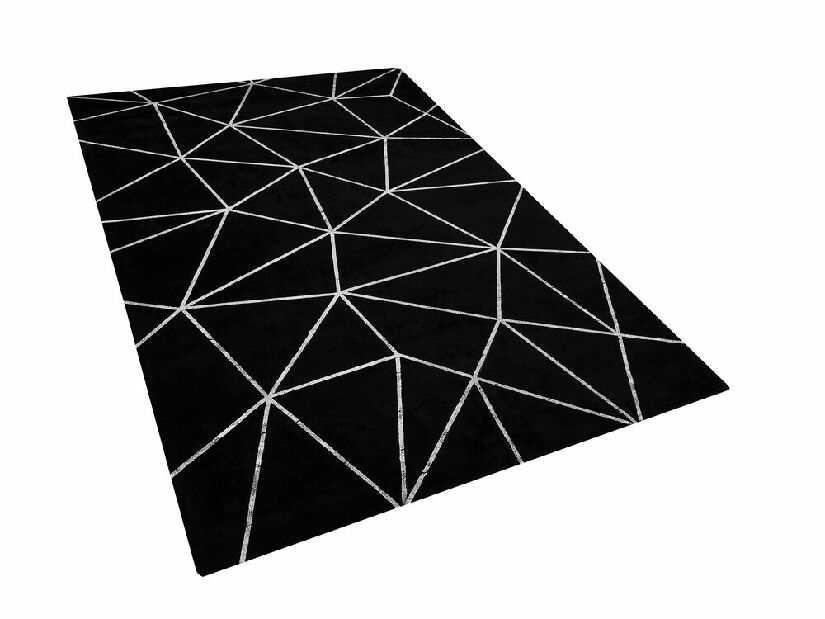 Covor 140x200 cm HAZVE (stofă) (negru)