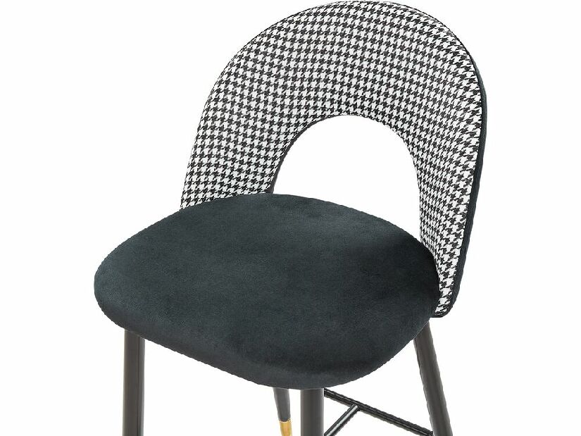 Set 2 buc scaun tip bar Fabian (alb negru)