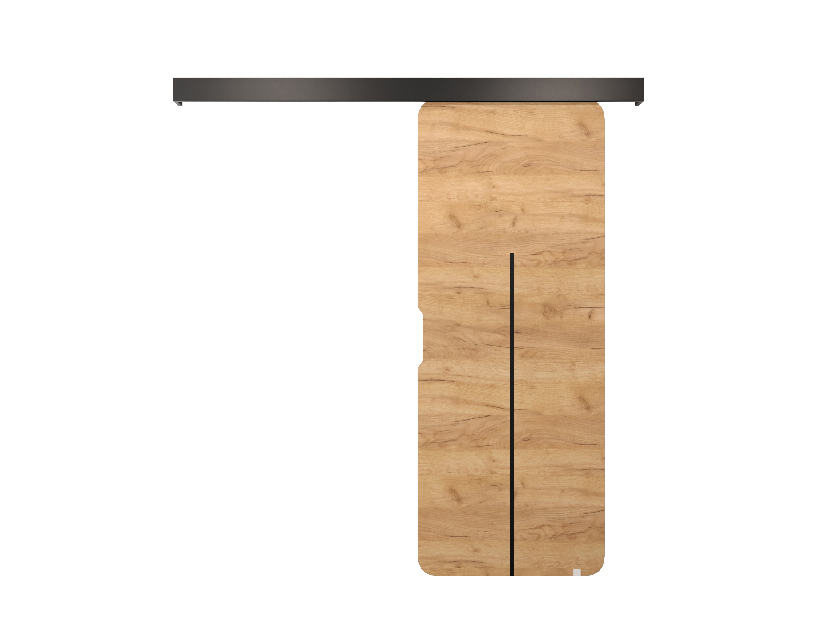 Uși culisante Oneil X (Stejar craft auriu + negru mat)
