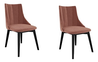 Set 2 buc scaune de sufragerie ST97 (negru + roz) *resigilat
