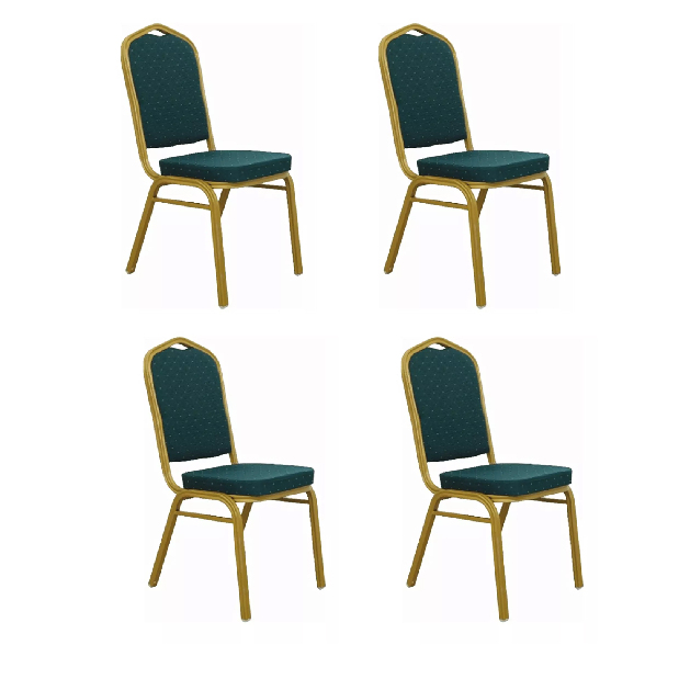 Set 4 buc. scaune de sufragerie Zoni (verde) *vânzare stoc