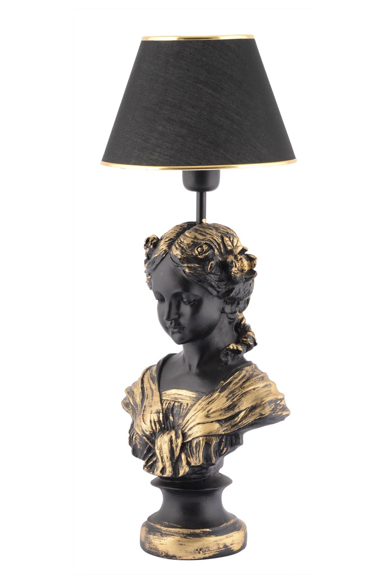 Lampă de masă Bustoseto 1 (Negru + Auriu)