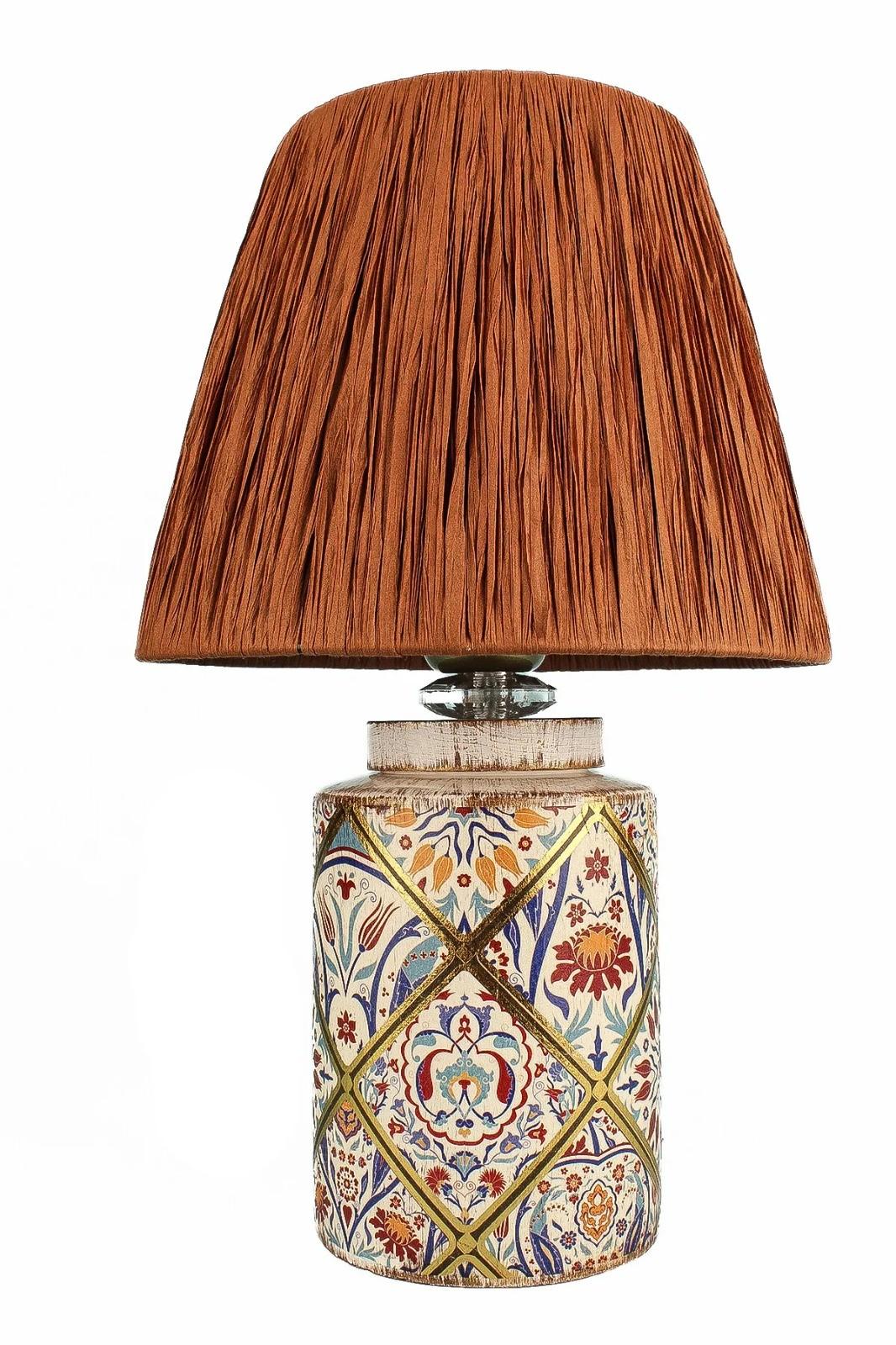 Lampă de masă Entapossa 4 (maro + multiocolor)