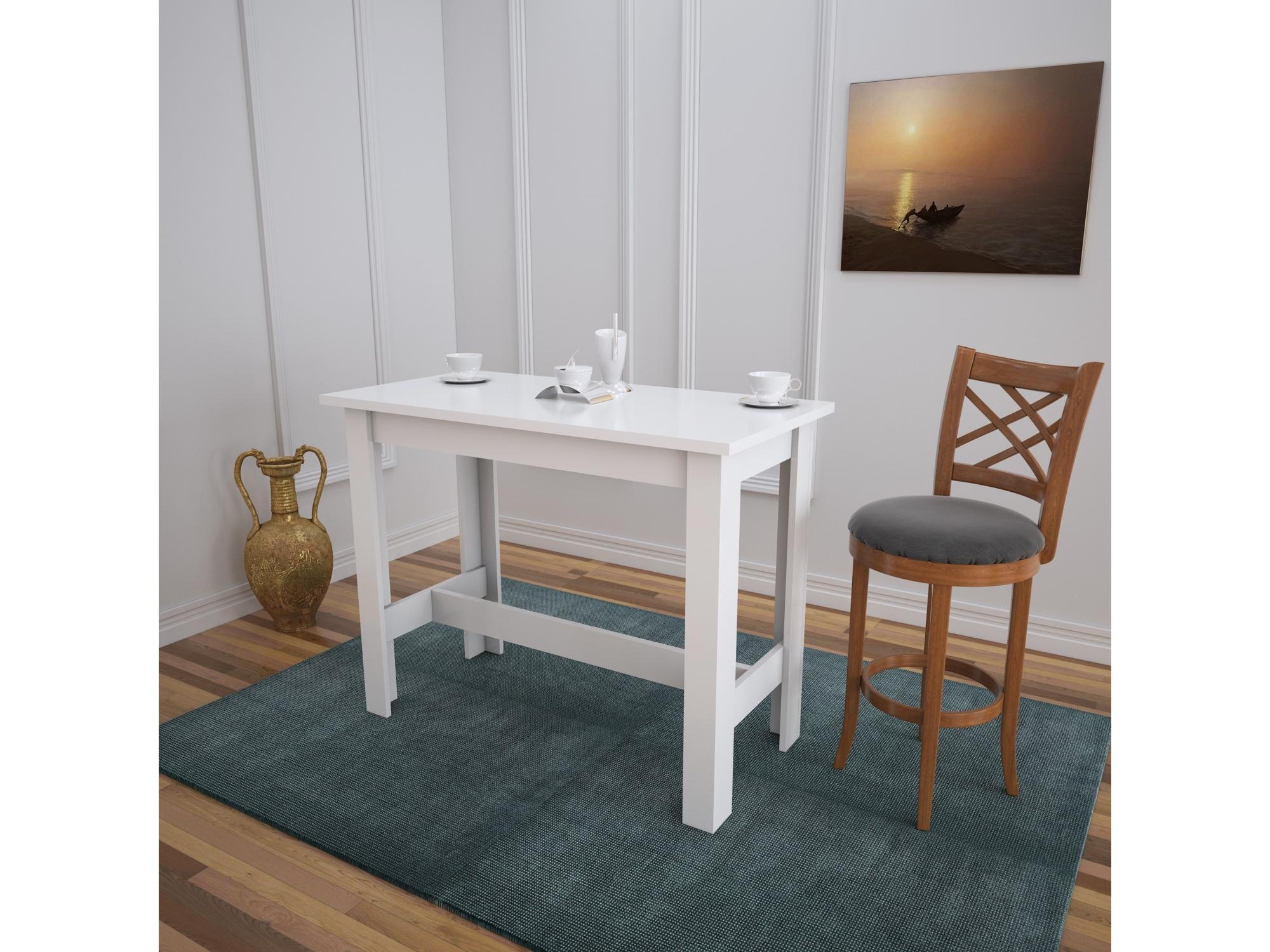 Masă sufragerie Barbra (pentru 4 persoane) (alb)