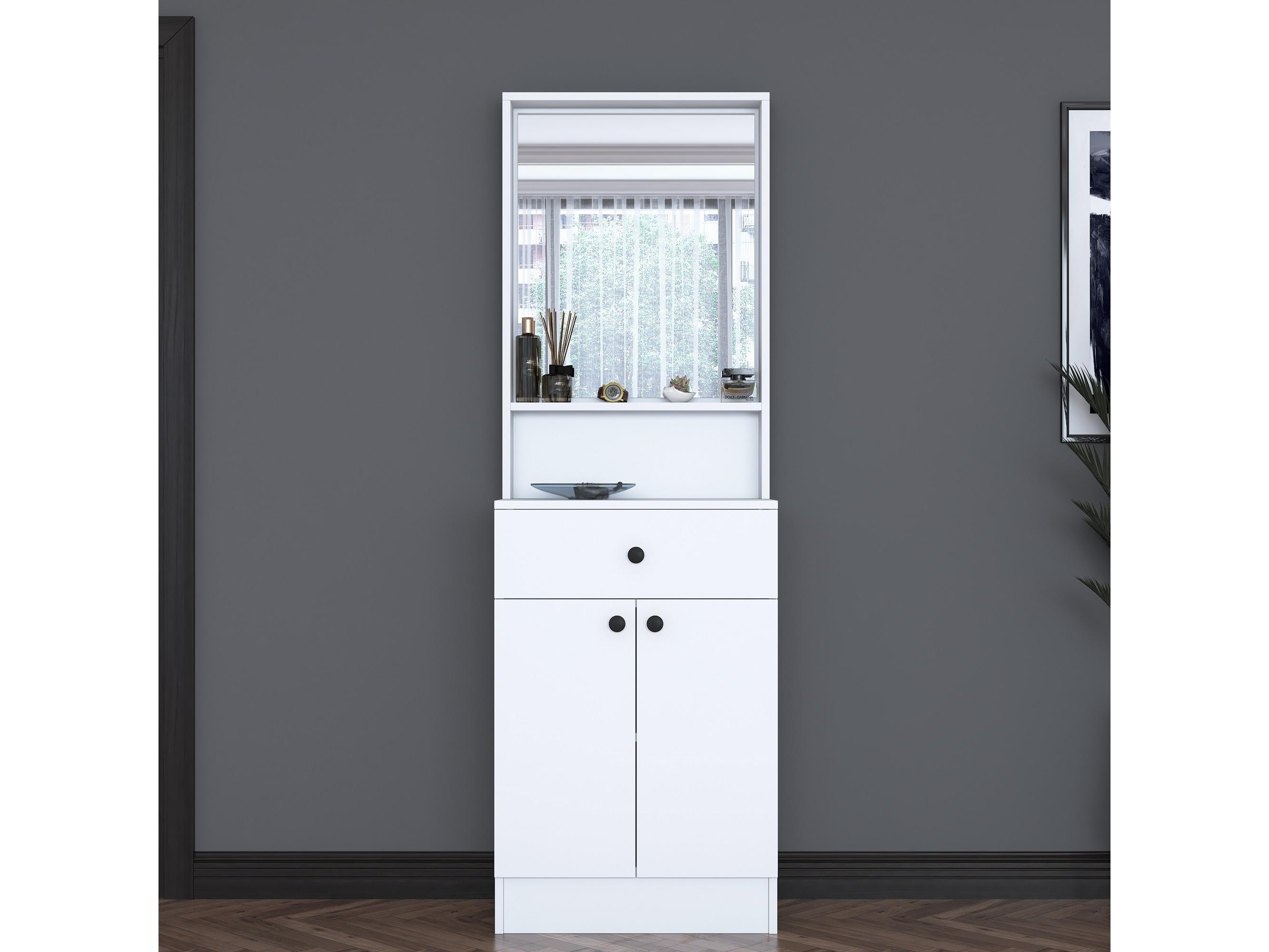 Mobilier hol Pixie 6 (alb) (cu oglindă)