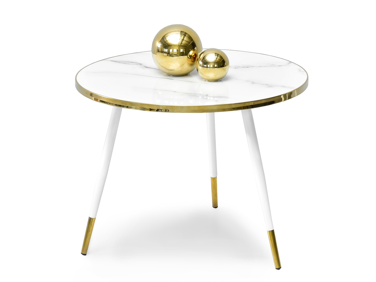 Măsuță de cafea Zoya Xl (marmură albă + auriu)