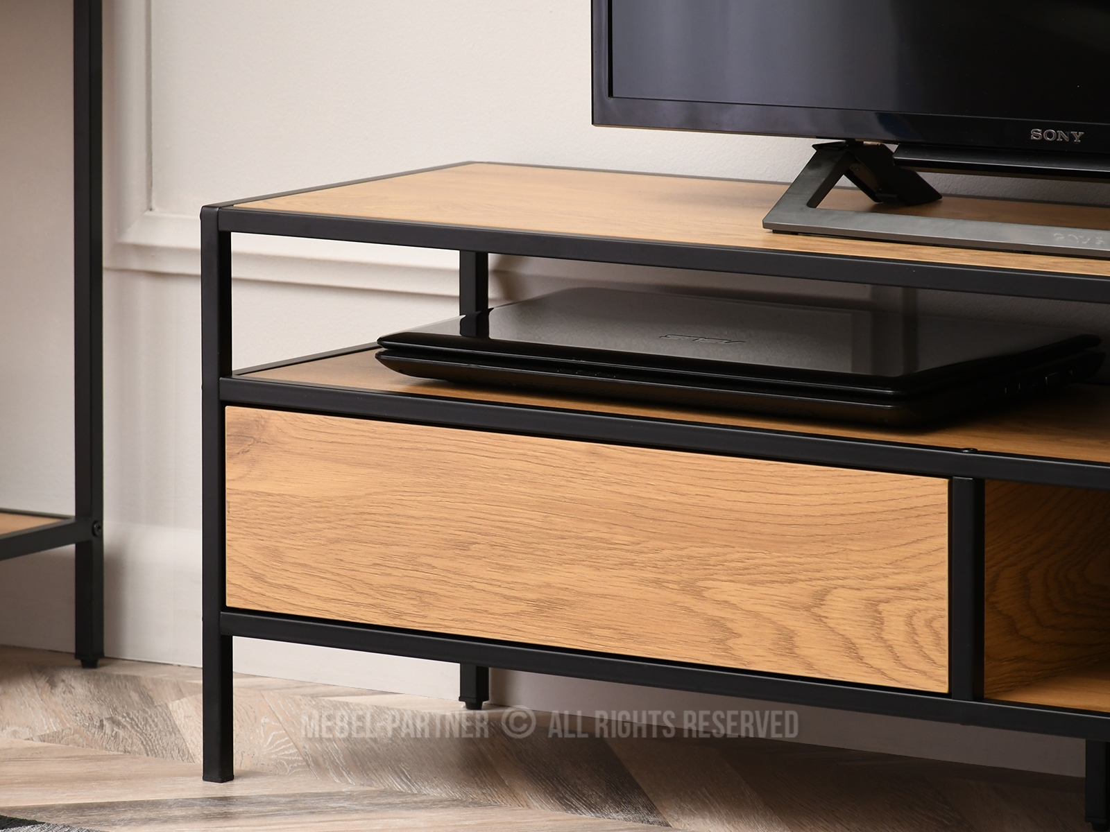 Masă TV Soren Rtv (stejar + negru)