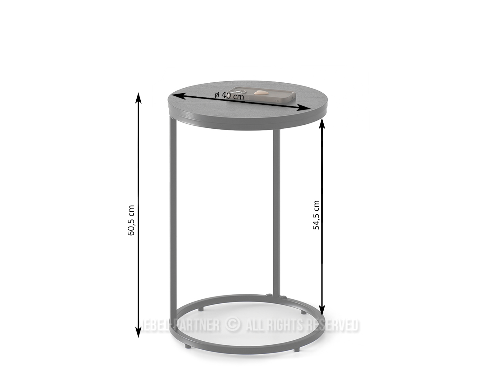 Măsuță de cafea Corden (beton + negru)