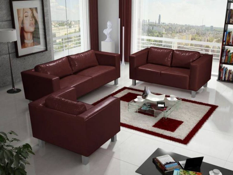 Canapea 3 locuri Valery III (Maro închis)