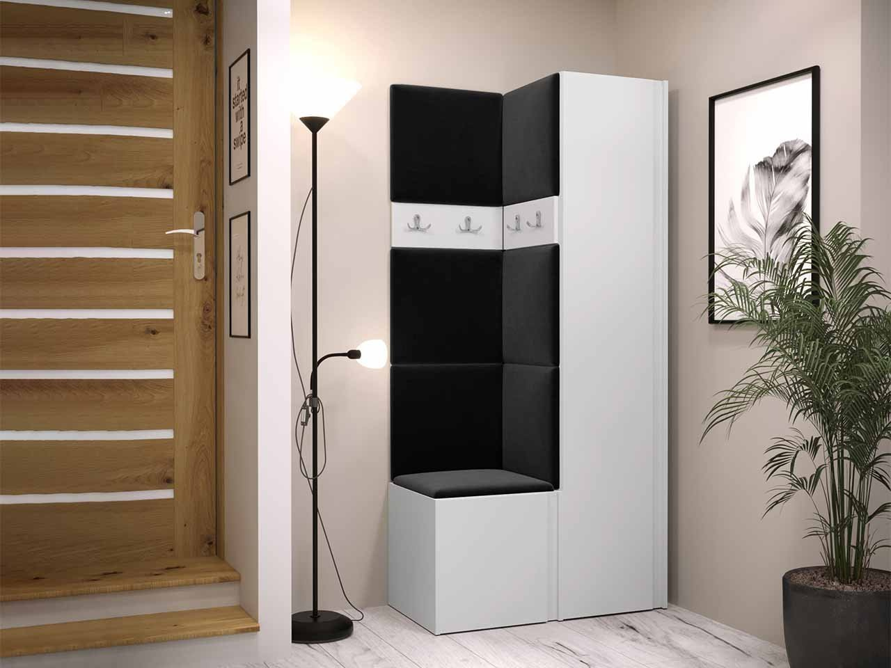 Mobilier hol Tovenaz XXIV (alb + negru)