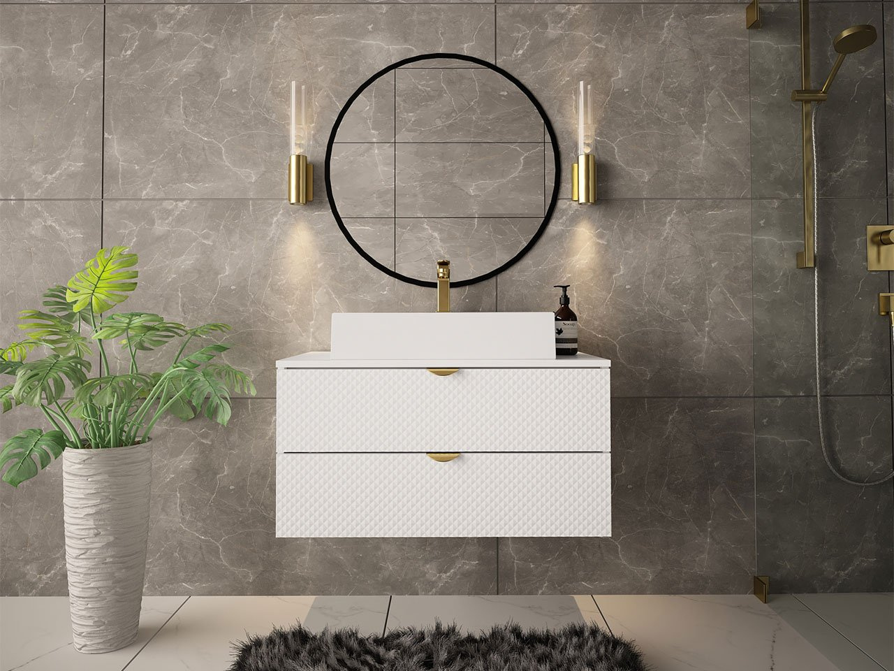 Dulap sub lavoar Bolero 1 (alb)