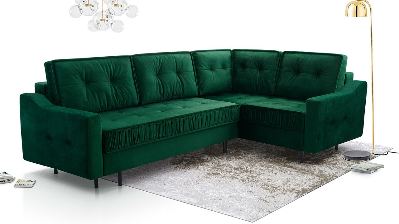 Colțar Korela L (verde închis)